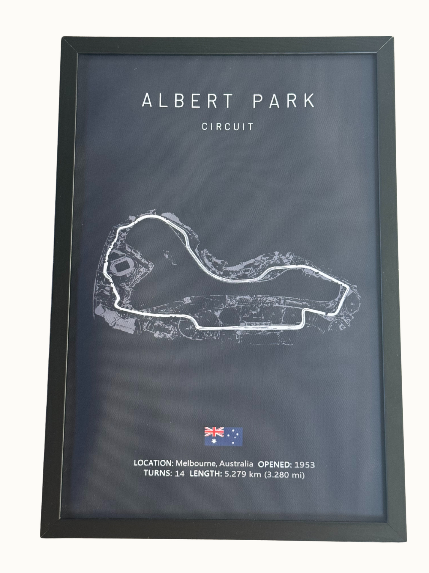 Motor racing circuit poster