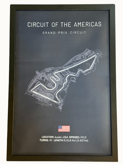 Motor racing circuit poster