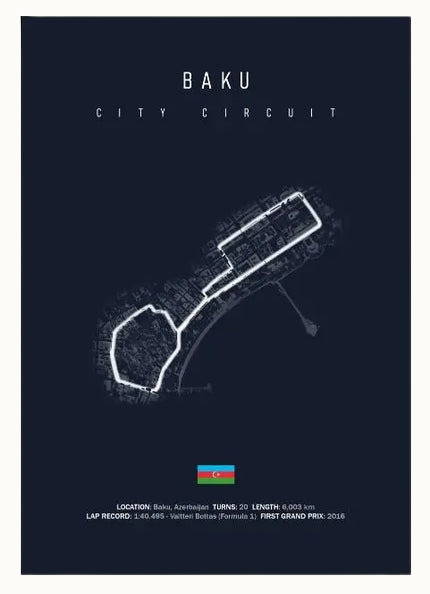 Motor racing circuit poster