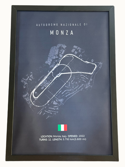 Motor racing circuit poster