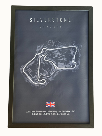 Motor racing circuit poster