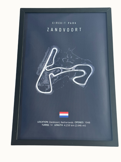 Motor racing circuit poster