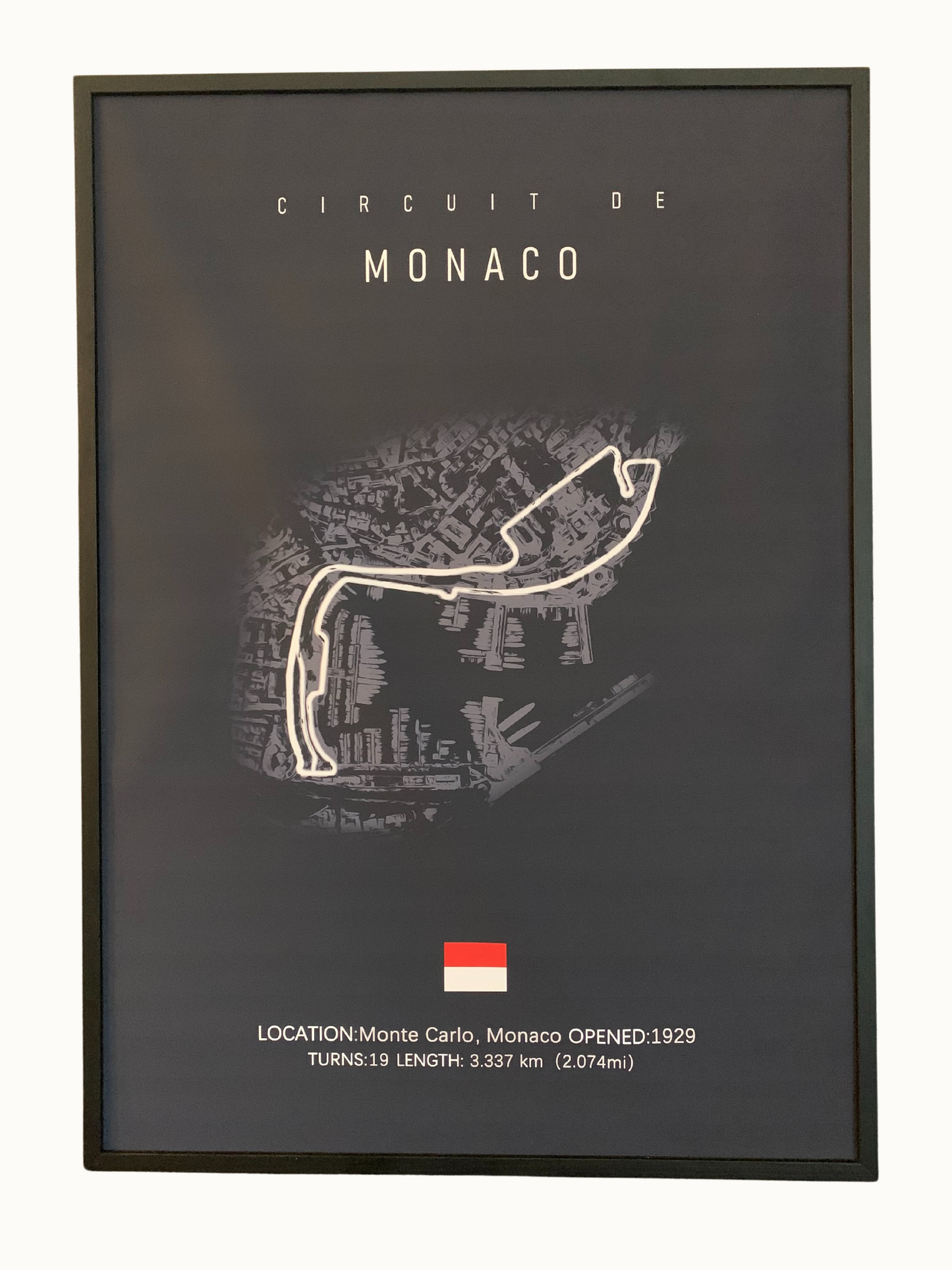 Motor racing circuit poster